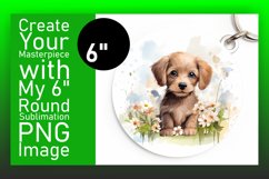 Round Dog Sublimation, Vibrant Watercolors Product Image 1