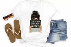 Just A Girl Who Loves Books | Book Lover Sublimation Design Product Image 7