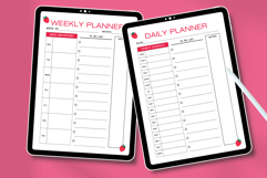 Cute Strawberry Planner Template | Printable Daily &amp; Weekly Product Image 4