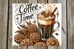 Watercolor Coffee | 4 Sublimation Tumbler Designs PL2 Product Image 5