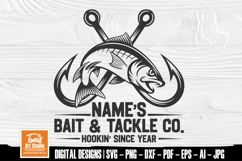 Bait &amp; Tackle Co. SVG Hookin’ Since Logo Fishing Design Product Image 1