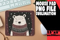 Cozy Mouse Mat Design Sublimation, Christmas Product Image 1