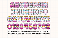 Happy Birthday Alphabet, birthday letters doodle clipart Product Image 3
