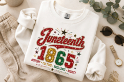 Juneteenth 1865 PNG, Black Pride Bling Sublimation Design Product Image 9