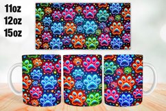 Paws Mug Wrap Sublimation 11oz, 12oz, 15oz Product Image 1