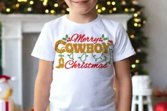 Cowboy Merry Christmas SVG Cut file Country Printable SVG Product Image 2