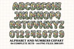 Cottagecore Alphabet png clipart, Floral letters doodle Product Image 3