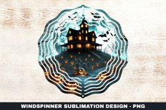Halloween House Wind Spinner Sublimation Design Product Image 1