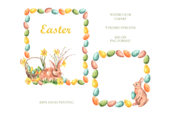 Happy Easter watercolor set. Easter traditions. Product Image 9