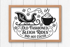 Old Fashioned Sleigh Rides Svg, Farmhouse Christmas Svg. Product Image 8