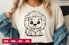 Happy Lion Face SVG Product Image 1