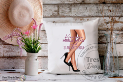 Fashion High Heels Quote PNG Chic Woman Legs Clipart set Product Image 11