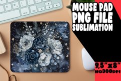 with Mouse Pad Design Colorful Flower Sublimation PNG Product Image 1