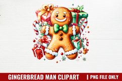 Gingerbread Man Clipart PNG Product Image 1
