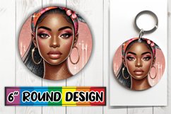 Radiant Circle Ornaments Design, Afro Girl Product Image 1