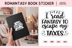 Printable Magic and Fantasy Book Lover Sticker | Taxes Product Image 1