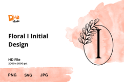 The Floral Initial Design Product Image 1