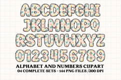 Kids Easter Alphabet png clipart, kids easter letters doodle Product Image 3