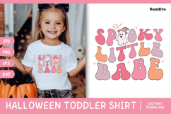 Funny Halloween Toddler Shirt Quote SVG | Spooky Little Babe Product Image 1