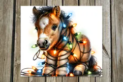 Christmas horse & garland | 4 Sublimation Tumbler designs Product Image 5