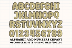 Vintage Gold Alphabet PNG Clipart, vintage letters doodle Product Image 3