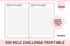 500 Mile Walking or Running Challenge Editable Template 1 Product Image 1