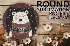 Charming Round Design for Sublimation , Winter Product Image 1