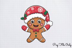 Watercolor Christmas Gingerbread Man Clipart Bundle PNG Product Image 10