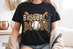 Baseball Mom PNG, Leopard Sports Game Day Sublimation Product Image 8