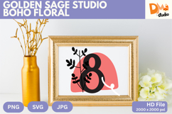 Golden Sage Studio Boho Floral Monogram Product Image 1