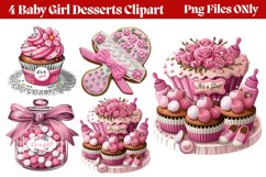 Baby Girl Desserts Clipart PNG Product Image 1