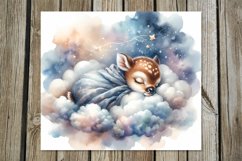 Sleeping baby deer | Nursery tumbler Sublimation design P Product Image 5