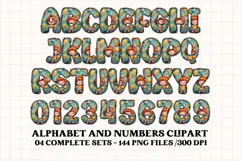 Kids Cartoon Alphabet clipart, kids cartoon letters doodle Product Image 3