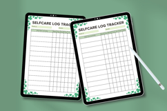 Weekly Self-Care Log Tracker Template Editable Canva Wellnes Product Image 3