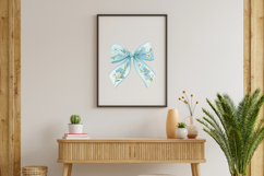 Baby Blue Forget-Me-Not Coquette Bow Clipart Product Image 8