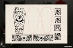 Vampire Coffin Candy Box Laser Cut | Gift Box | SVG Product Image 2