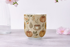 Vintage Sunflower Cafe Autumn Seamless Pattern Product Image 9