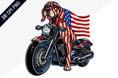 DOG Ride American Bike Sublimation - 4th of July sublimation Product Image 1