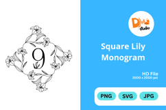 Square Lily Monogram Product Image 1