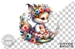 Floral Nursery Animal Sublimation Clipart Bundle Product Image 10