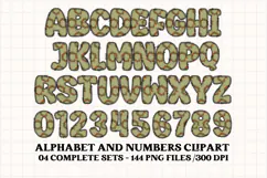 Christmas Alphabet png clipart, christmas doodle letters Product Image 3