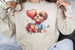 Valentine Dog Clipart PNG Product Image 1