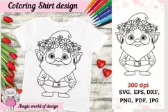 Summer gnome svg , Coloring Shirt Svg, party ideas Product Image 3