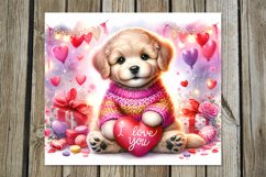 Valentine animals | 8 cute bear &amp; puppy Skinny tumbler Product Image 9