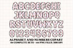 Valentine Alphabet Clip Art, valentines day letters doodle Product Image 3