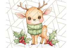 Muted Cute Safari Christmas Animal PNG Clipart, Holiday Png Product Image 5