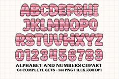 Valentine Alphabet Clip Art, valentines day letters doodle Product Image 3