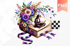 Books Flowers - Clipart PNG Design Product Image 1