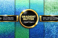 Gradient Glitter Digital Papers - 04 variations Product Image 1