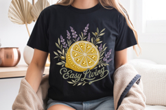 Rhinestone Lemon PNG Easy Living Mediterranean Sublimation Product Image 8